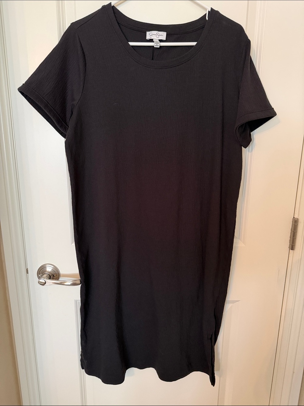 Jessica Simpson Black Crew Neck Tee Dress